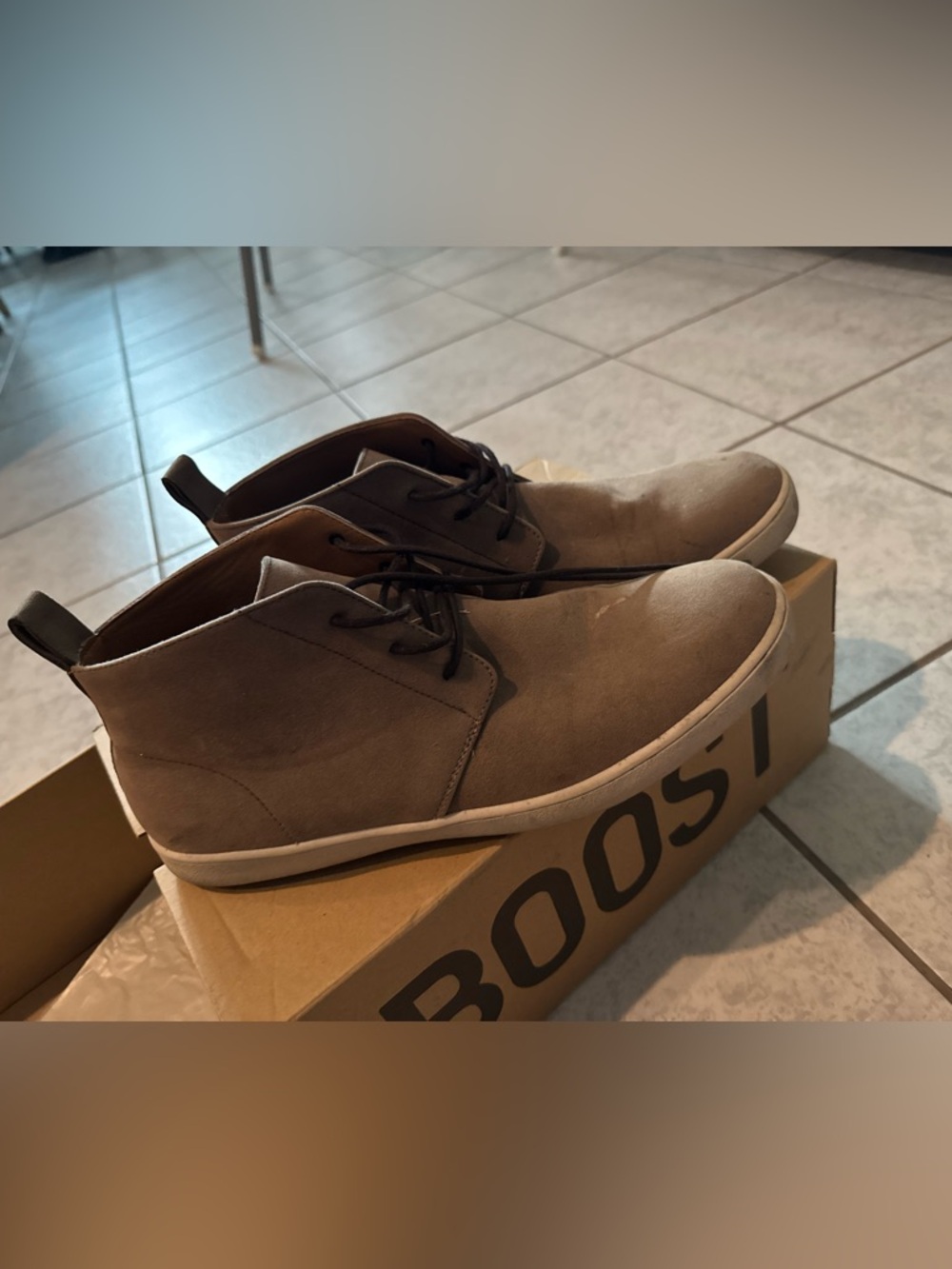 Alfani Men's Casual Suede Chukka Sneakers  size 11- Taupe